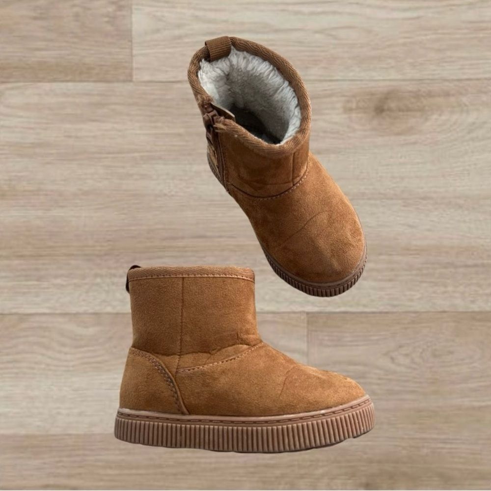 Cat & Jack Tan Faux Suede Winter Boots – Toddler Size 6